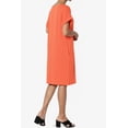 thumbnail image 4 of Robe T-Shirt Midi Longueur Genou à Manches Courtes Ajustée pour Femmes, 4 of 6