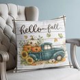 thumbnail image 4 of Thanksgiving Pillow Covers 24x24 Set of 2, Fall Truck Pumpkin Maple Leaves Wood Grain Throw Pillow Covers Decorative Couch Cushion Cover, Microfiber Soft Pillowcases for Bedroom Living Room Sofa, 4 of 9