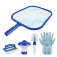 thumbnail image 1 of POINTERTECK Kit d'Entretien de Piscine Kit de Nettoyage de Spa Incluant Filet de Skimmer de Piscine Éponge de Récurage Brosse Distributeur de Produits Chimiques avec une Paire de Gants pour Jardin Étang Spa, 1 of 11