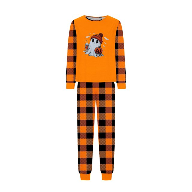 Family Matching Halloween Pajamas Set, Halloween Print PJs Sets 2 Pieces Loungewear Sleepwear Family Pajamas Matching Pjs