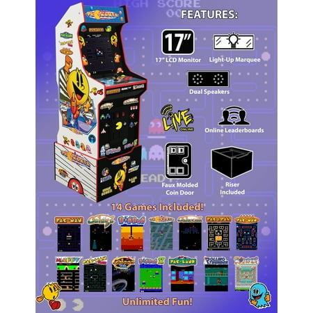 Arcade1Up - PacMan Customizable Arcade Featuring Pac-Mania - Multi