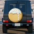 thumbnail image 3 of Kll White Ice Cream Tire Cover,Universal Wheel Tire Cover For Trailer, Rv, Suv, Truck,Camper And Many Vehicle,(17 Inch), 3 of 7
