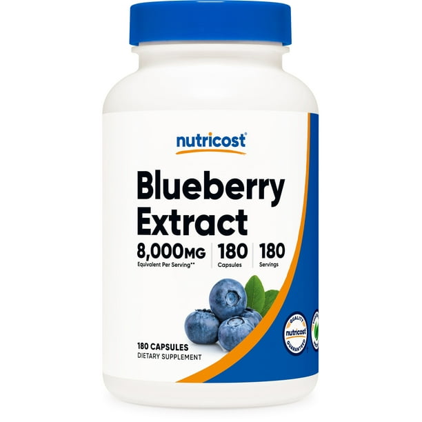 Nutricost Blueberry Extract 8000mg Strength (160mg 501 Extract), 180