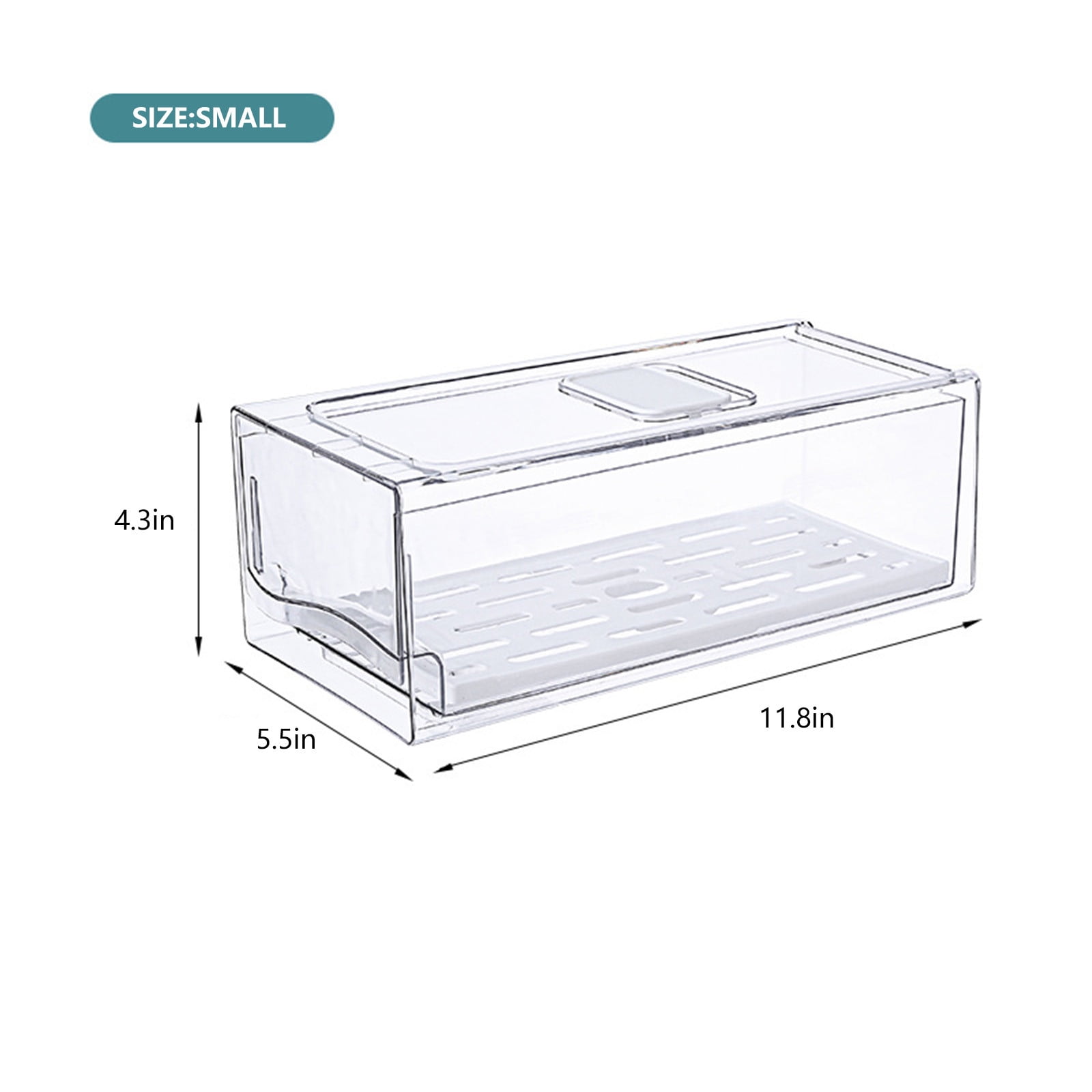 Fridge Organizer Stackable Refrigerator Organizer Bins Reusable Food Storage Containers Fridge Drawer Organizer In Home Kitchen Barbecue Shop Restaurant