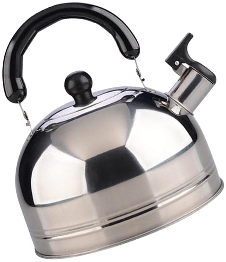 Stainless Steel Whistling Tea Kettle 2.5L Teapot Hot Water Pot Insulated Handle for Making Fresh Brewed Iced Tea or Coffee Loud Whistle Silver Stainless Steel Whistling Tea Kettle 2.5L Teapot Hot Water Pot Insulated Handle for Making Fresh Brewed Iced Tea or Coffee Loud Whistle Silver