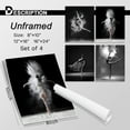 thumbnail image 2 of Aingg 4Pcs Black and White Ballet Wall Art Girl Dancing Canvas Prints Elegant Dance Wall Decor Poster Modern Gallery Style Prints Living Room Bedroom Pictures Unframed, 2 of 6