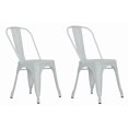 thumbnail image 3 of DHP Nova White Metal Mesh Dining Chairs, 3 of 4