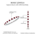 thumbnail image 6 of Rosec Jewels 1/2 CT Ruby and Moissanite Full Eternity Stackable Band Ring, 14K White Gold, US 11.00, 6 of 7