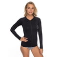 thumbnail image 1 of Roxy Womens Essentials LS Zipped Rashguard - Anthracite, 1 of 3