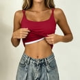 thumbnail image 6 of Noric Women Sleeveless Camisole Tops Built in Padded Bra Spaghetti Straps Criss Cross Back Hollow Out Casual Summer Tank Tops, 6 of 8