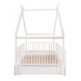 thumbnail image 2 of Duduk Cama Individual Chalet Blanco Individual Madera Duduk Cama Chalet Cercado Blanco Madera Montessori Individual, 2 of 4
