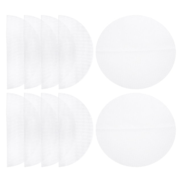 Uxcell 11.8 pulgadas Forros de vapor de silicona antiadherentes de malla reutilizables, almohadilla de masa redonda de vapor, blanca 10 Pcs