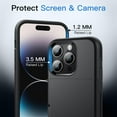 thumbnail image 5 of JETech Wallet Case for iPhone 14 Pro 6.1-Inch with Card Holder, Dual Layer Shockproof Protective Phone Cover, Sliding Hidden Slot (Black), 5 of 6