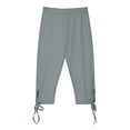thumbnail image 4 of Shachafan Girls Stretchy Capri Leggings For Summer Comfortable Solid Color Casual Yoga Beach Workout Play Pants Star Leggings Kids, 4 of 4