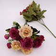 thumbnail image 3 of GROWTH TANK 1 Bunch Artificial Peony Flower Bridal Decor Red, 3 of 9