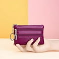 thumbnail image 3 of Monedero de moda para mujer, mini bolso de mano de cuero suave, billetera pequeña, llavero, billetera corta, bolso con cremallera, monedero, tarjetero, 3 of 5