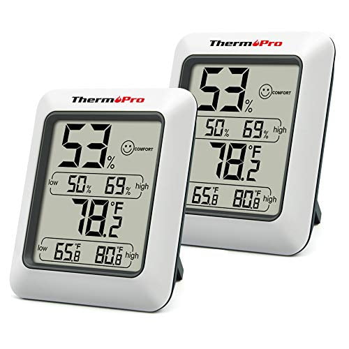 Arashigaoka Ik was verrast maag ThermoPro TP50 2 Pieces Digital Hygrometer Indoor Thermometer Room  Thermometer and Humidity Gauge with Temperature Humidity Monitor -  Walmart.com