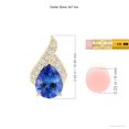 thumbnail image 3 of ANGARA Natural Solitaire Pear-Shaped 1.65 ct Tanzanite Flame Pendant in 14K Yellow Gold for Women (Size-9x7mm) | December Birthstone, Anniversary, Jewelry Gift for Women | Natural Tanzanite Necklace, 3 of 8