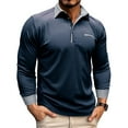 thumbnail image 2 of BLVB Men's Long Sleeve Shirts Casual Loose Athletic Work Business Button down Collared Lightweight Tops Blouse Blue, 2 of 4
