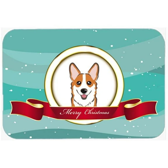 Carolines Treasures  Red Corgi Merry Christmas Mouse Pad- Hot Pad & Trivet