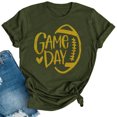 thumbnail image 2 of Njagoc3 Womens Soft Touch Football Print Short Sleeve - Comfortable for All - Day Wear, 2 of 6