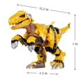 thumbnail image 3 of Armorsaurs Armor-Up Yellow Raptor Dinosaur Blaze Toy Figure with 7 Removable Armor Pieces and Tail-Triggered Chomp Action, Kids, Boys, Girls, Ages 6+, 3 of 15