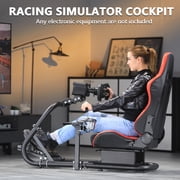 Marada Racing Simulator Cockpit with Game Seat Adjustable Fit for Logitech G25 G27 G29 G920 Racing Wheel Stand