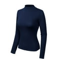 thumbnail image 3 of Made by Olivia Women's Solid Tight Fit Lightweight Long Sleeves Mock Neck Top, 3 of 3