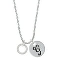 thumbnail image 1 of Delight Jewelry Silvertone John 3:16 Eternity Ring Silvertone Script Initial Disc - G - Charm Necklace, 20"+3", 1 of 4