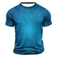 thumbnail image 2 of Royal Blue Short Sleeve T Shirt for Man Fall Summer Boat Neck Geometry Print 3D Digital Graphic Loose Fit Track Gym Lounge Jogger Plain Tops T shirt Man 2025 Clothes 3XL, 2 of 4