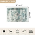 thumbnail image 2 of 5'x7' OKO-TEX Machine Washable Persian Indoor Area Rugs Vintage Distressed Thin Rug Non Slip Carpet for Living Room Kitchen Dining Room, 2 of 2
