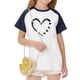 thumbnail image 5 of Blusas y camisas de manga corta con cuello redondo para niños y niñas, blusa de manga corta con estampado de cuello redondo, 5 of 7