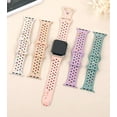 thumbnail image 3 of PINHEN Sport Band for Apple Watch Bands 40mm 41mm 44mm 45mm iWatch Band 38mm 42mm 49mm Women Men,Recycled Plastic - Soft Breathable Silicone Strap for Apple Watch Nike+ Series 9 8 7 6 5 4 3 Ultra/2,SE, 3 of 8