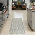 thumbnail image 6 of Nourison Versatile Solid Diamond Indoor Outdoor Flatweave Runner Rug Silver Grey 2' x 6', 6 of 8