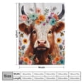 thumbnail image 4 of JRXY  Highland Cow Blanket, " Flannel Cute Highland Cow Themed White Throw, Soft Nap Throw Blanket for Home Boys Girls Women Highland Cow Lovers Gifts White, 4 of 6
