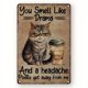 thumbnail image 2 of Placa Metal Vintage Pintura Hierro Rectangular Gato Arte Pared Bar para El 20x30cm, 2 of 9