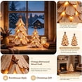 thumbnail image 5 of 2 Pcs Vintage Lighted Christmas Tree Figurine, Christmas Tree Village with Warm Lights, Table Christmas Tree with Lights, Mini Tabletop Decor Warm Glow Home, Nostalgic Winter Pines Gift, 5 of 6