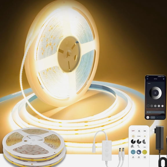 LED Strip with Lights Warm White,24V Dimmable LED 50FT, Warmwhite