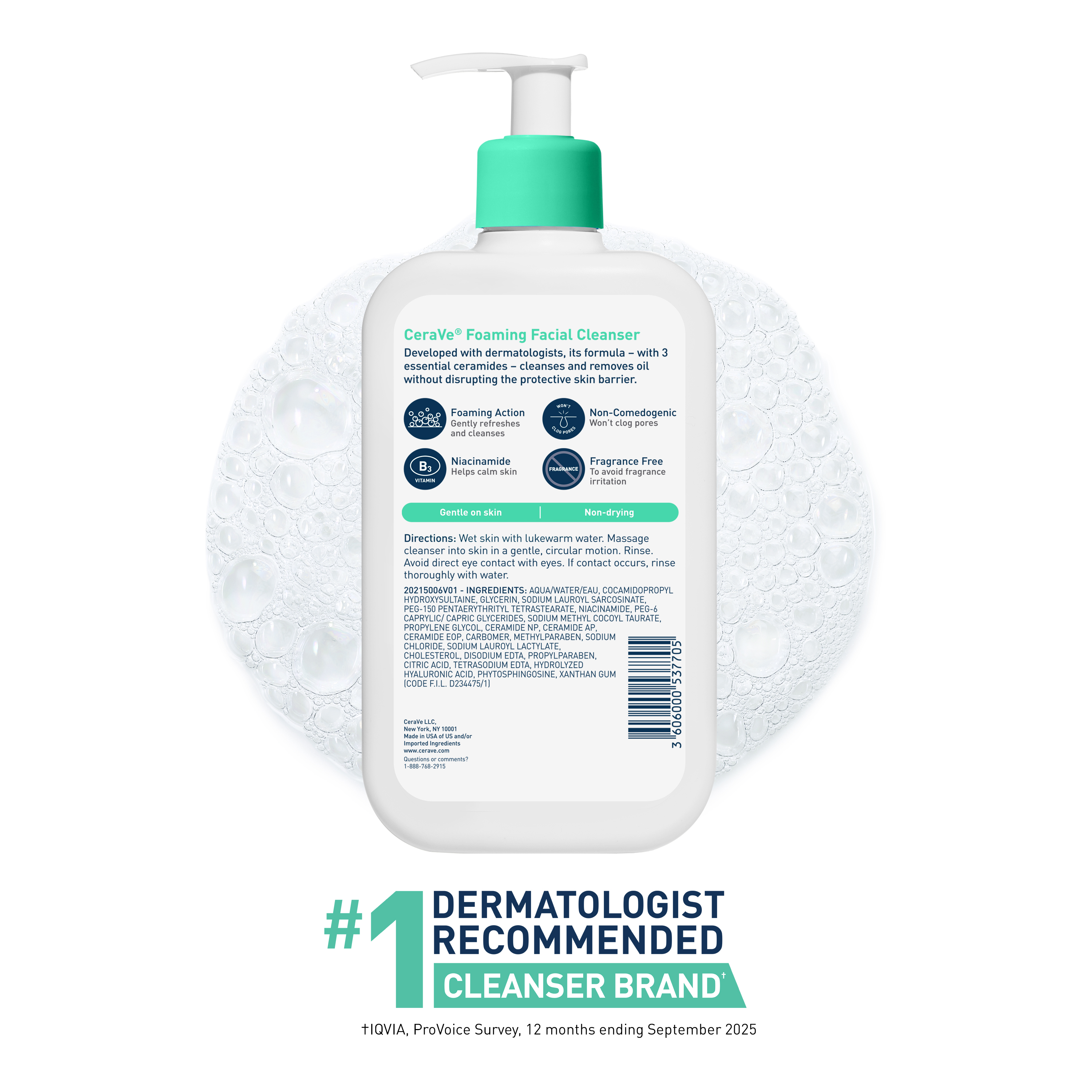 CeraVe Foaming Facial Cleanser, 16 fl oz photo 6