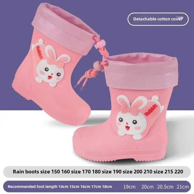 Botas de lluvia impermeables de dibujos animados para niños, zapatos de goma antideslizantes, venta al por mayor, zapatos para estudiantes de guardería, clima húmedo cómodo para