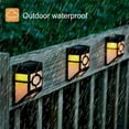 thumbnail image 7 of EIMELI Solar Lights Outdoor Decorative, LED Deck Lights Fence Post Solar Lights for Steps, Wall, Front Door, Backyard, Railing, Waterproof,White, 4-Pack, 7 of 7