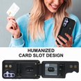 thumbnail image 3 of Tianyeda Crossbody Wallet Phone Case for Samsung Galaxy A16， PU Leather Case Back with Card Slot Magnetic Clasp Kickstand wrist holder black, 3 of 5