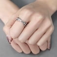 thumbnail image 5 of High polished (no plating) Stainless Steel Ring with AAA Grade CZ in Clear for Women Style DA239, 5 of 5