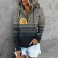 thumbnail image 2 of Sweat à Capuche d'Hiver pour Femmes, Pull de Mode Mi-Long, Blouse Ample Imprimée de Noël, Pull de Noël, Cardigan à Col Rond Chaud, 2 of 4