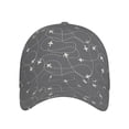 thumbnail image 2 of Naloa Original Classic Low Profile Hat Men Women Baseball Cap Dad Hat Adjustable Unconstructed Airplane Routes Around The World Print Cap, 2 of 9