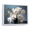 thumbnail image 2 of Designart "Still Life Photography Of White Orchids II" Orchids Floater Framed Wall Art Prints, 2 of 5