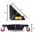 thumbnail image 6 of Furniture Corner Mover 3 Wheel Dolly- Low Profile Wheel Dollies Set of 4-880 lb. Load Capacity, 6 of 8