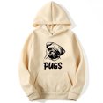 thumbnail image 1 of Chandail Imprimé Hip hop pug pour Hommes et Femmes (Beige, m), 1 of 11
