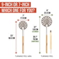 thumbnail image 2 of Chef Pomodoro Aluminum Pizza Peel with Detachable Pine Wood Handle 7-Inch, 2 of 4