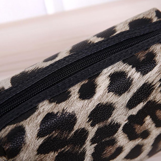 Bolsa de almacenamiento de cosméticos de leopardo portátil, organizador de lavado de maquillaje para mujer (estilo 1) Likrtyny Para Estrenar